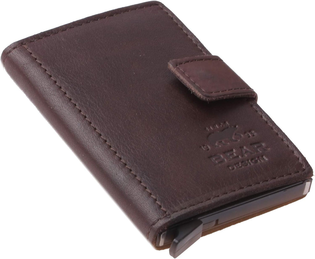 Bear Design Antic Damen Geldbörse Bruin 16x9x3cm Lederbörse Geldbeutel
