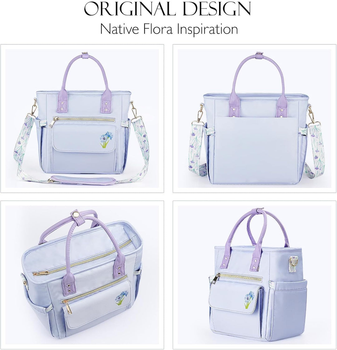 Hihealer Deluxe Lunch Tasche Damen mit Seltenem Blumenmuster - Grosse Auslaufsichere Isolierte Kühlt