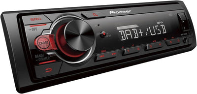 Pioneer MVH-130DABAN mit DAB Antenne, 1DIN Autoradio mit RDS und DAB+, USB, AUX-Eingang, geringe Ein