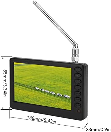 Pyhodi Tragbarer 5-Zoll-Fernseher, 1080P-LCD-, Eingebauter Digitaler Tuner, Wiederaufladbarer, Batte