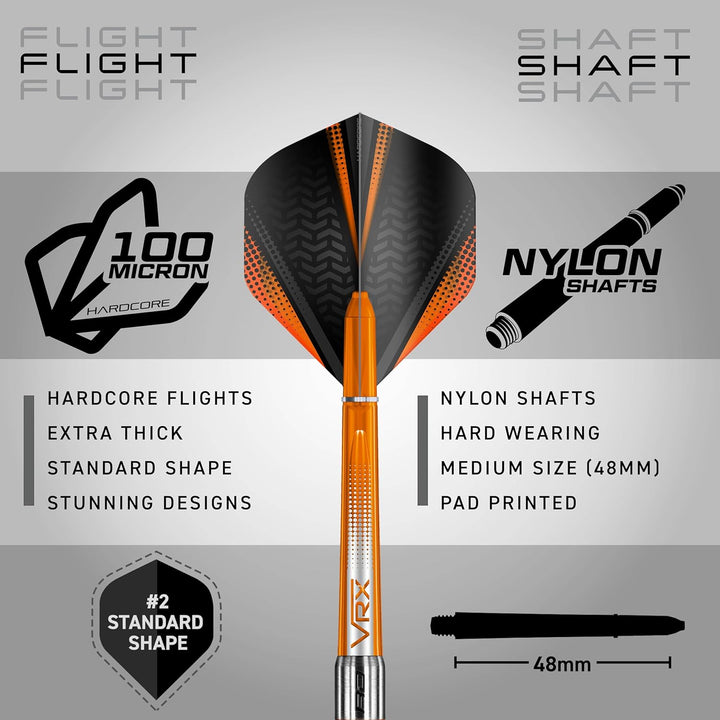 RED DRAGON Amberjack Series Steel Profi Dartpfeile Steeldarts Set mit Flights und Schäfte 24.0 Gramm