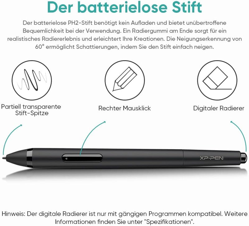 XP-PEN Artist 12 Grafikmonitor Drawing Pen Tablet Pen Display 1920 X 1080 HD IPS mit Touch Bar Zeich