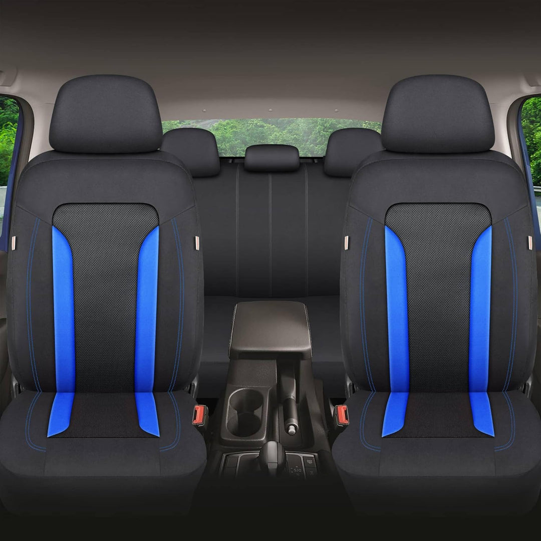 BREMER SITZBEZÜGE Schonbezüge-Komplettset für Nissan Qashqai 2 J11 Bj 2013-21 in Schwarz/Blau FT1