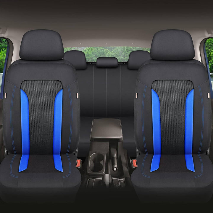 BREMER SITZBEZÜGE Schonbezüge-Komplettset für Opel Corsa D Bj 2006-14 in Schwarz/Blau FT1