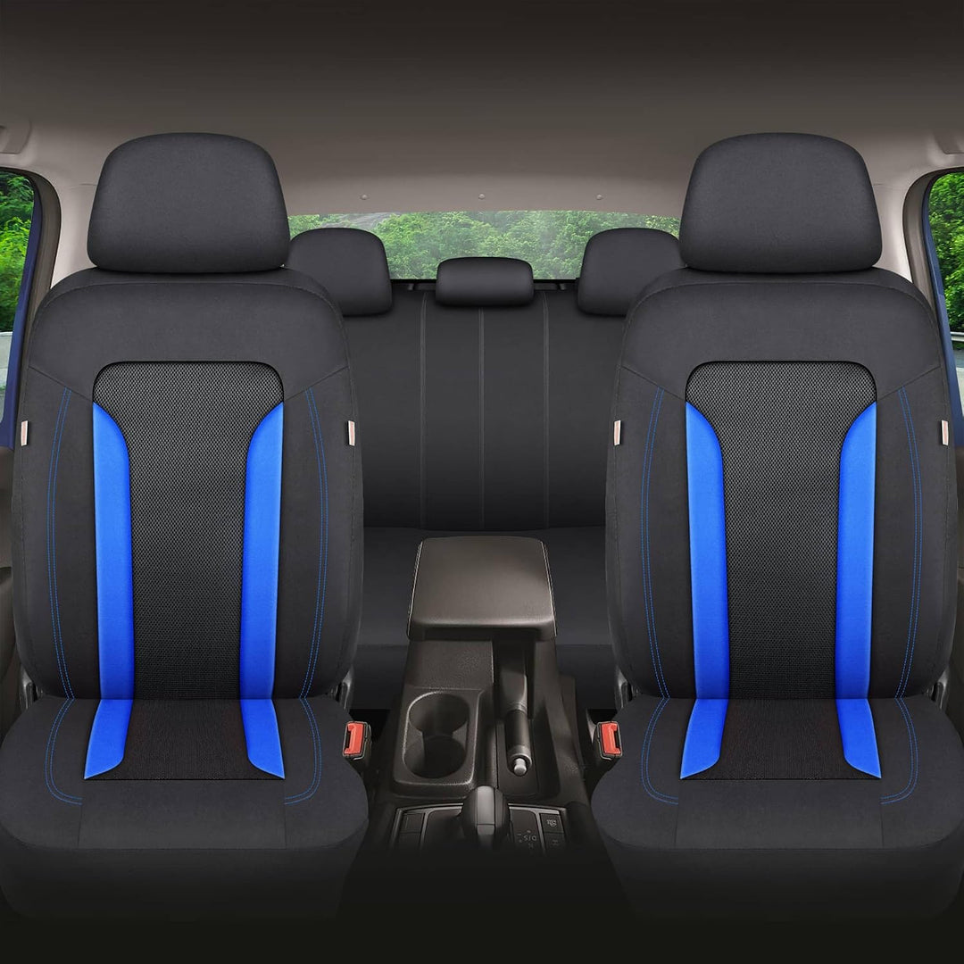 Schonbezüge-Komplettset für Peugeot 206 206+ Bj 1998-12 in Schwarz/Blau FT1
