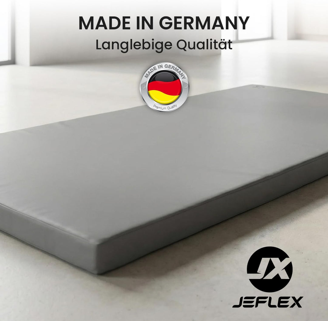 Jeflex - Weichbodenmatte &amp; Turnmatte 200 x 100 x 8 cm MADE IN GERMANY/Gymnastikmatte tragbar/platzsp