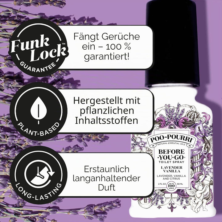 Poo-Pourri Toiletten-Spray Lavender Vanilla Scent 118 ml (1er Pack), Lavender Vanilla Scent 118 ml (