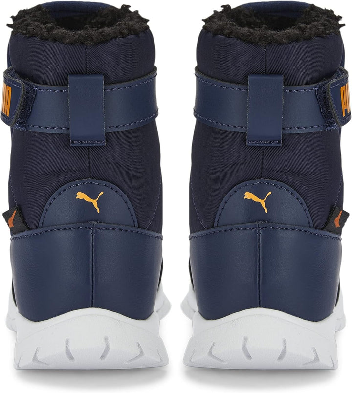 Puma Unisex Baby Puma Nieve Boot WTR Ac InfSneaker 20 EU Peacoat Vibrant Orange Blue, 20 EU Peacoat