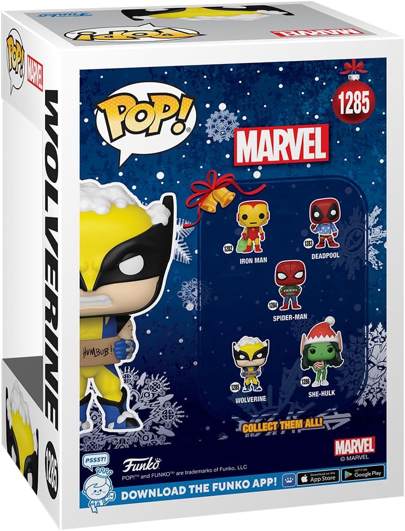 Funko Pop! Marvel: Holiday - Wolverine mit Sign - Vinyl-Sammelfigur - Geschenkidee - Offizielle Hand