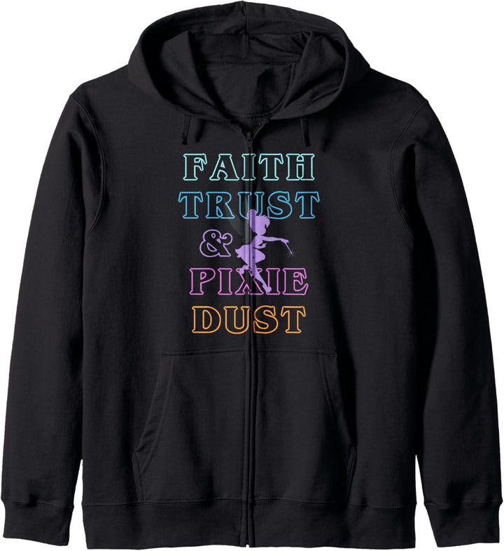 Disney Peter Pan Tinkerbell Faith Trust & Pixie Dust Outline Kapuzenjacke