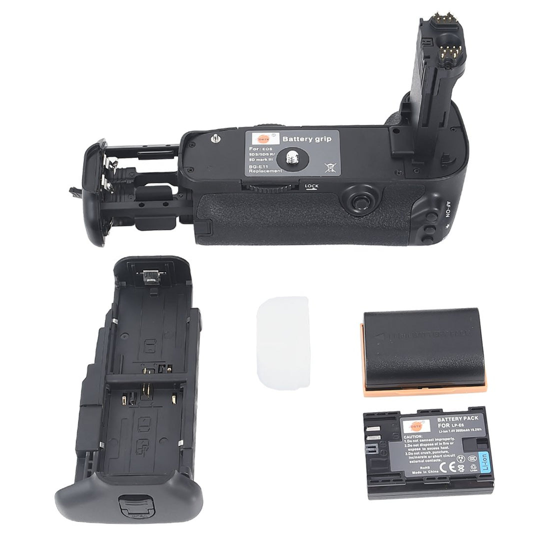 DSTE® Batterie Griff für Canon EOS 5D Mark III 3 SLR Digital Kamera als BG-E11 mit (2 packung) LP-E6
