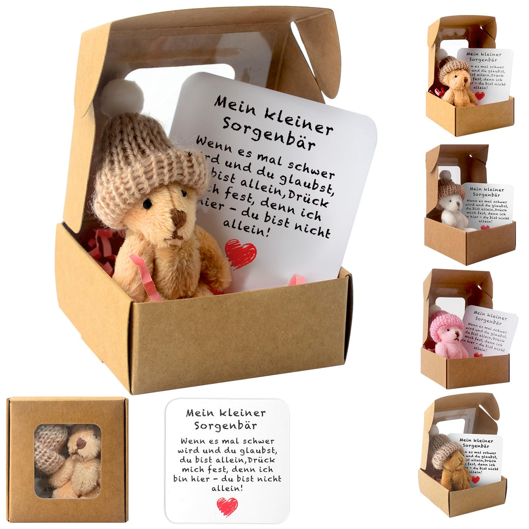 Teddybär Klein Pocket Hug Deutsch Mini Stofftiere Kleiner Teddy Mit Karte & Geschenkbox Klein Positi