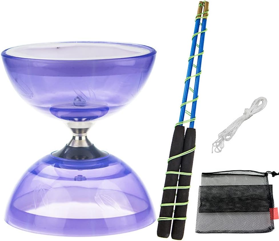 Diabolo Freiläufer mit kugellager Dreifache Lagerung Set, 4 Farben Dreifach Gelagertes Diabolo mit E