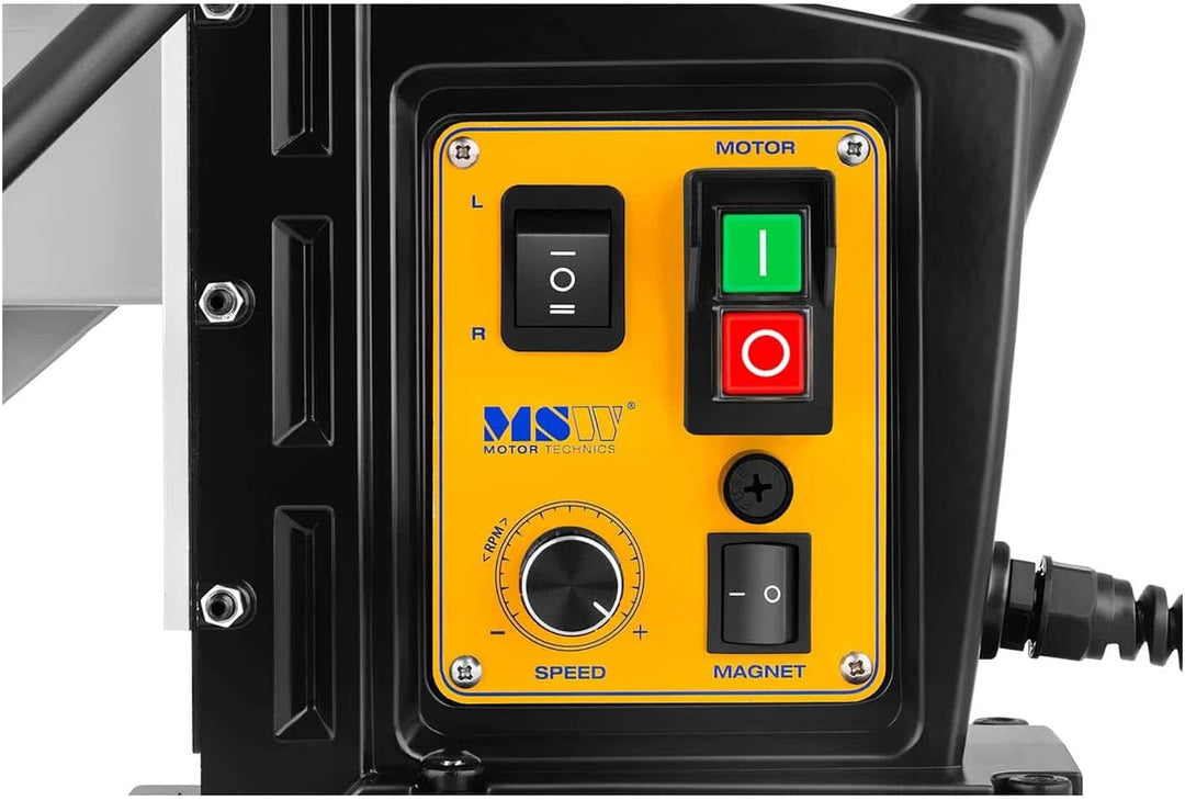 MSW Magnetbohrmaschine Kernbohrgerät 1680 W 13 800 N 370 U/min Bohrung max. Ø 60 mm Tiefe max. 50 mm