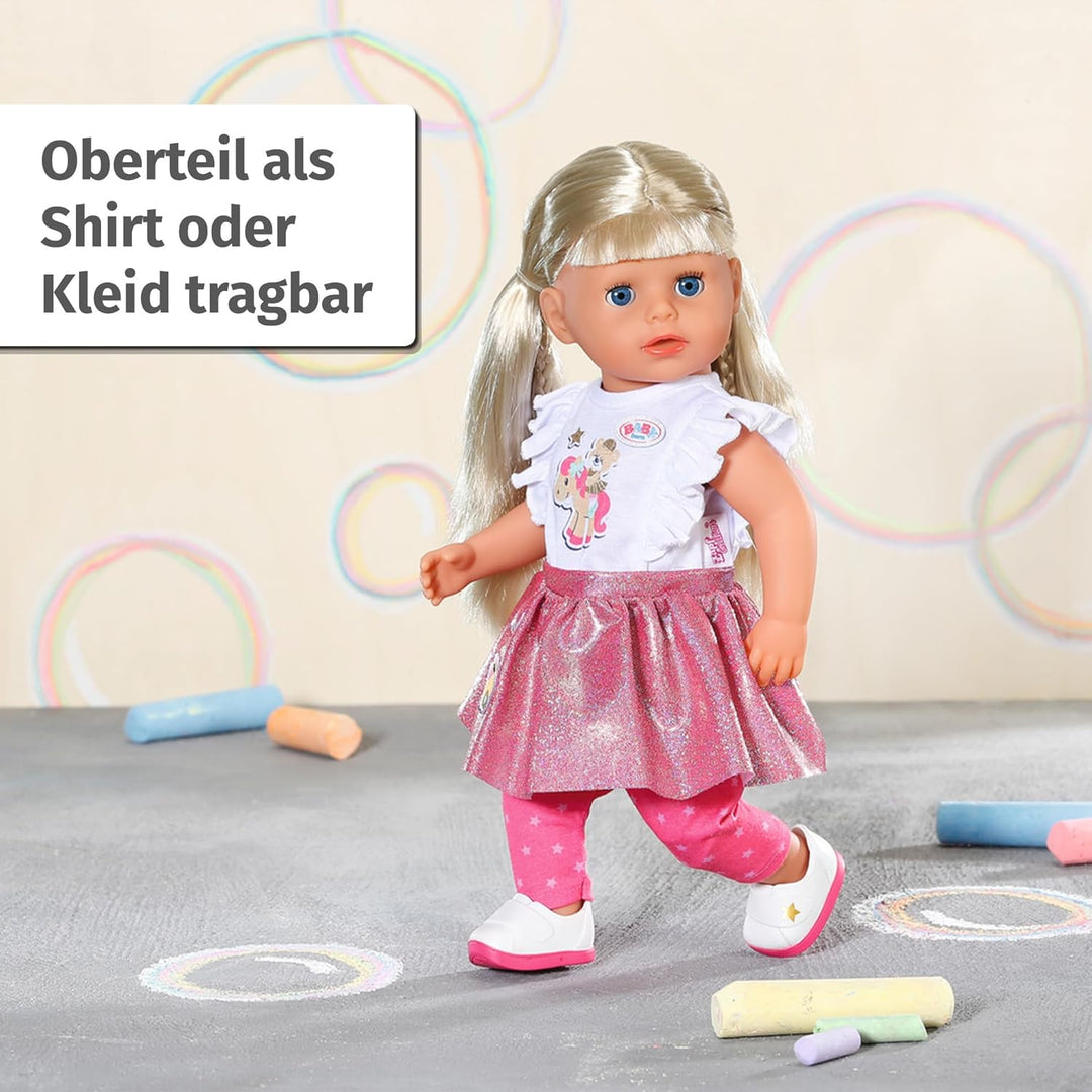 Baby Born Lieblingsoutfit 36cm, Shirt mit Leggings und Schuhen für 36 cm Puppen, 836330 Zapf Creatio