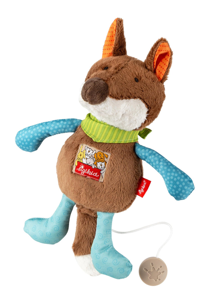 SIGIKID 42380 Mini-Spieluhr Fuchs Musik Mädchen und Jungen Babyspielzeug empfohlen ab Geburt blau/br