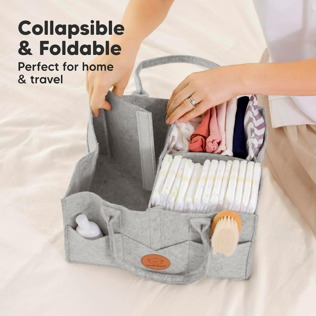 Baby Windel Caddy Veranstalter - Wickeltisch Organizer - Filz Baby Windel Organizer - Baby Korb Wick