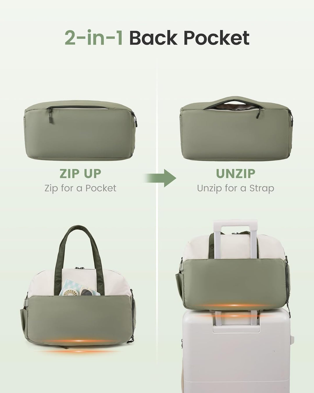 LOVEVOOK Sporttasche Reisetasche Klein Damen, Leichte Puffer Weekender Travel Bag Kliniktasche Gebur