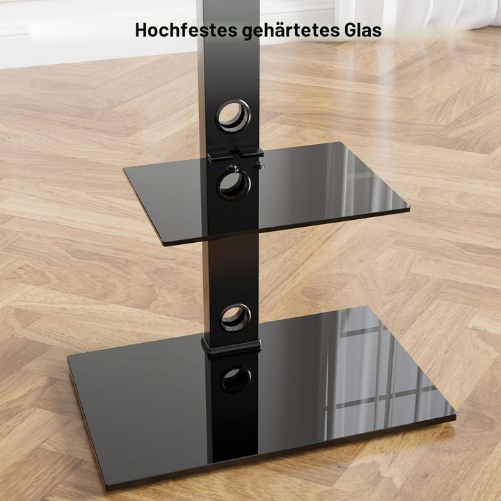BONTEC TV Ständer für 30-70 Zoll LED OLED LCD Plasma Flach &amp; Curved Fernseher bis 40 kg, Höhenverste