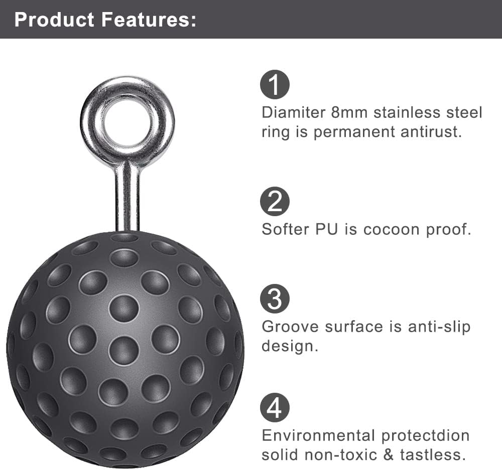 SELEWARE Pull Up Ball Grip, rutschfeste Klettergriffe Pull Up Power Ball für Krafttraining Befestigu