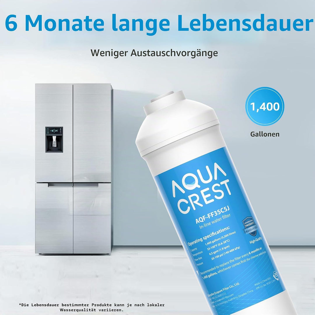 3X AQUACREST DA29-10105J Kühlschrank-Wasserfilter, Ersatz für Samsung (nur Externe) DA29-10105J HAFE