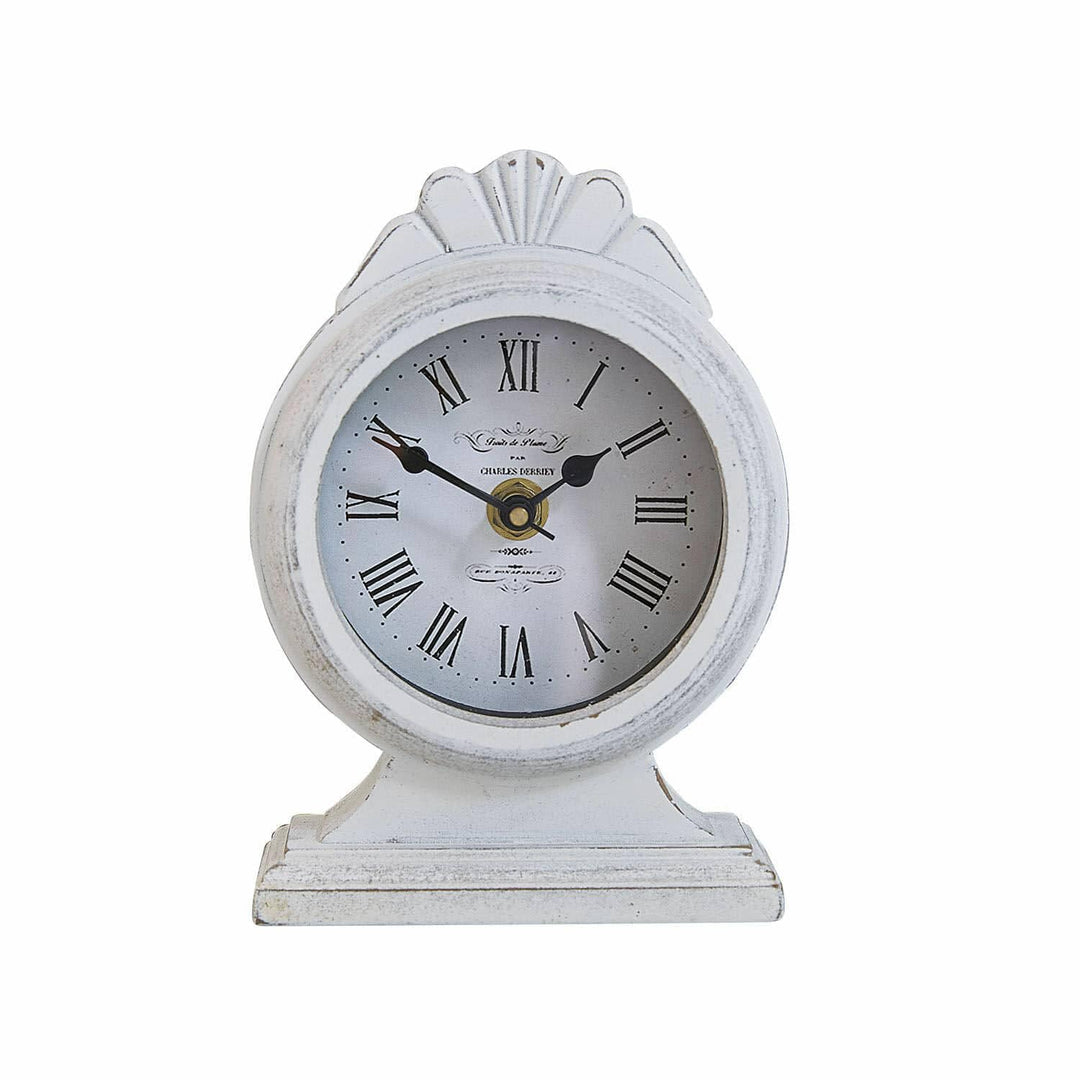 Loberon Uhr Uxilev, antikweiss | Nostalgisches Design - Liebevoll Verziert - Dekorativer Blickfang -