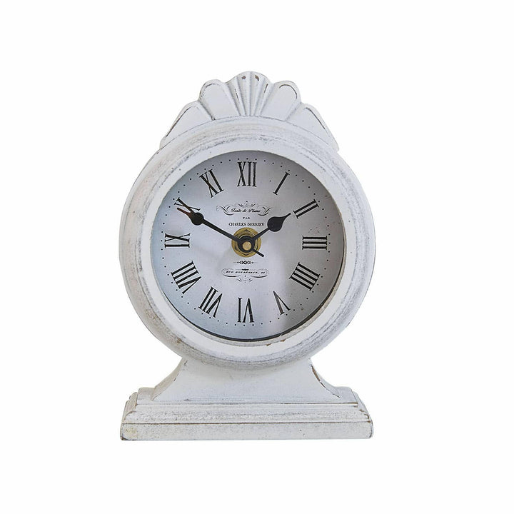 Loberon Uhr Uxilev, antikweiss | Nostalgisches Design - Liebevoll Verziert - Dekorativer Blickfang -