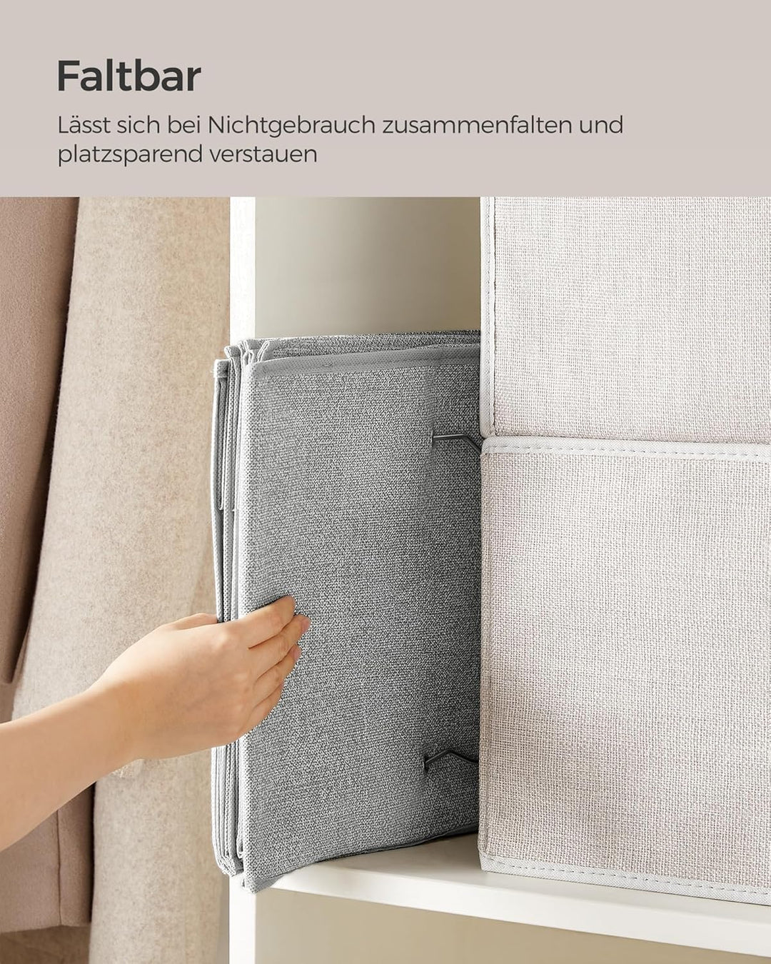 SONGMICS Hängeorganizer, 2er Set, Schrank-Organizer, Hängeregal, Hängeaufbewahrung, faltbar und plat