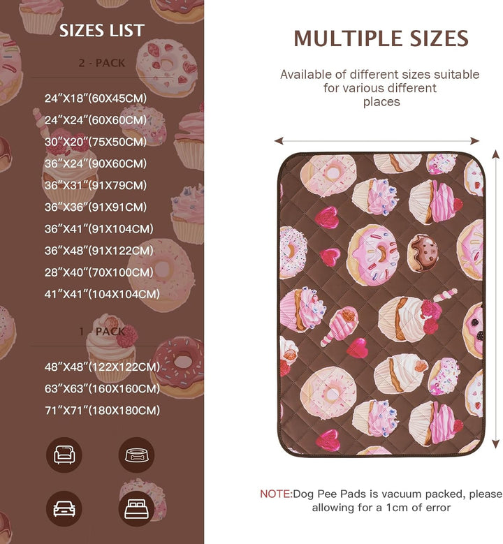 IEUUMLER 2 Stück Welpenunterlagen Waschbar, weich Hunde PIPI matten, Schnell Absorbierend Puppy Pads