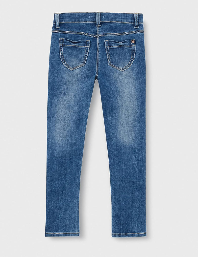 s.Oliver Mädchen Slim: Denim im Used-Look 92 Slim Blau, 92 Slim Blau