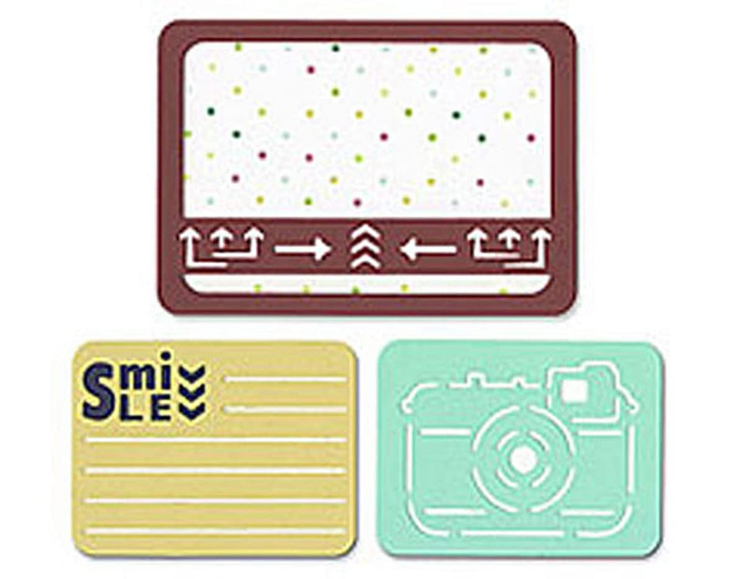 Sizzix Thinlits Dies, Smile für die Kamera, 3er-Pack