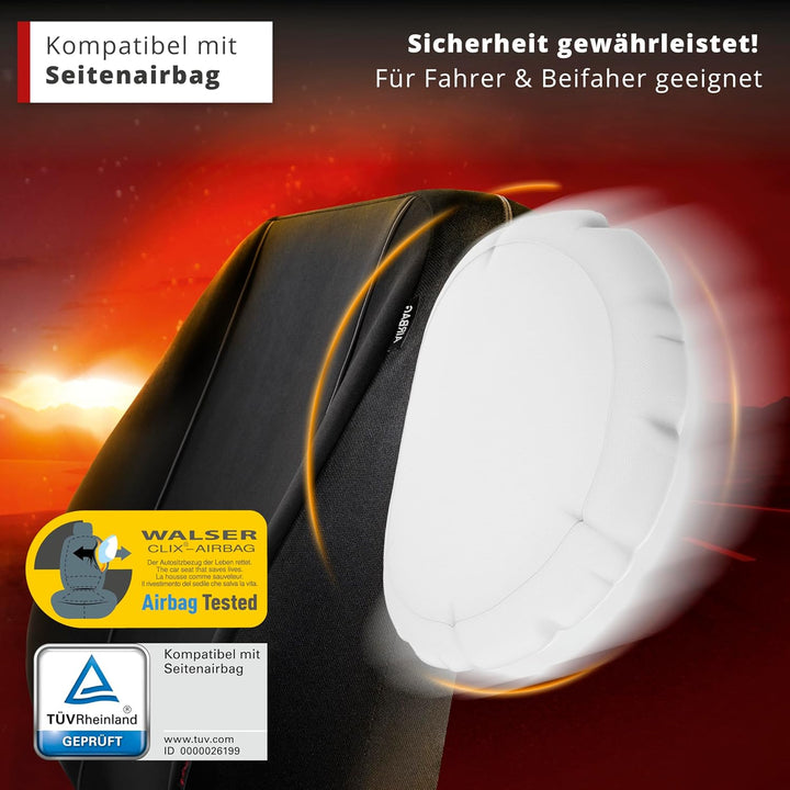 Walser Auto-Sitzbezug Modulo, Universaler Vordersitzbezug, Universal Auto-Schonbezug für Highbacksit