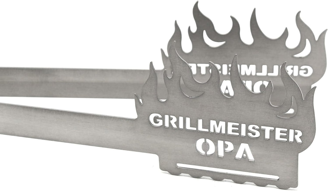 Grillzange Motiv Grillmeister Opa, spülmaschinengeeignet, Geschenkidee, Männergeschenk, Geschenk für