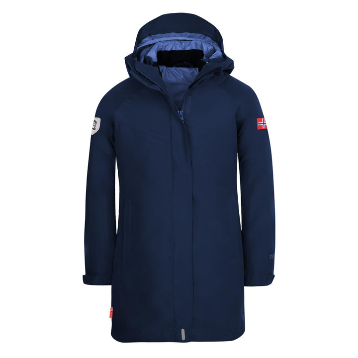 Trollkids Girls Senja 3in1 Coat Navy/Dusty Blue 104, Navy/Dusty Blue 104