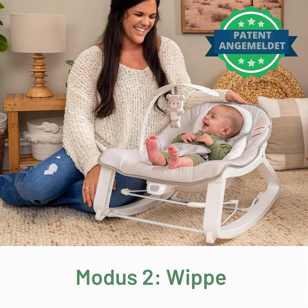 Ingenuity Keep Cozy 3-in-1 Baby Wippe, Sitz und Schaukel für Babys bis Kleinkinder, mit Vibrationen
