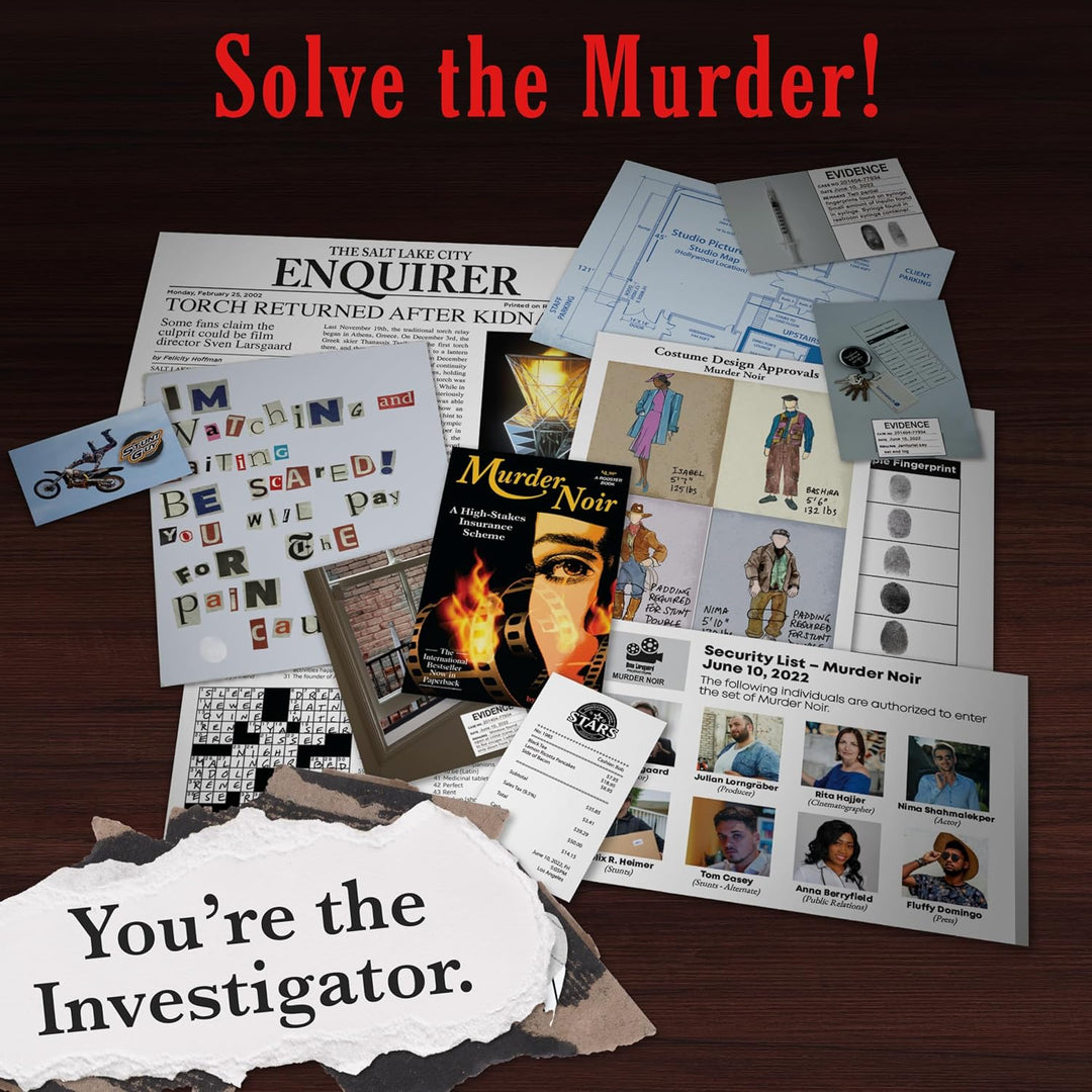 University Games Murder Mystery Party Case Files: Murder Noir für 1 oder mehr Spieler ab 14 Jahren