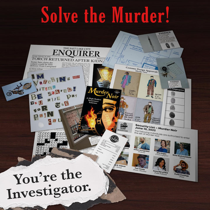 University Games Murder Mystery Party Case Files: Murder Noir für 1 oder mehr Spieler ab 14 Jahren
