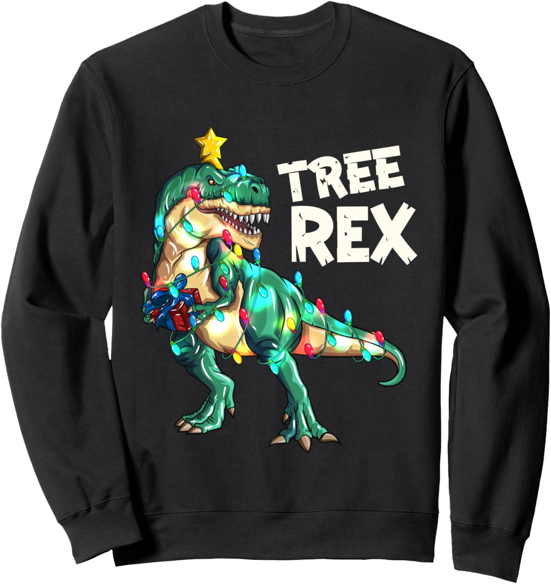 X Mas Weihnachten TRex Tyrannosaurus Weihnachtsbaum Rex Sweatshirt