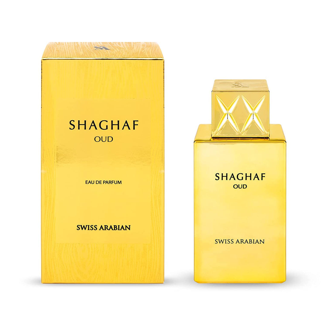 Shaghaf Oud Eau de Parfum 75ml von Swiss Arabian Safran Rose Praline Vanille Holz – Ein Duft für Dam