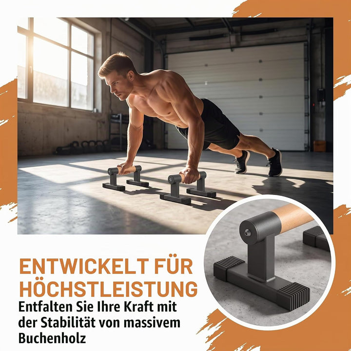 Liegestützgriffe, Parallettes mit Griff Rutschfeste Push Up Bar Liegestütze Handstand Griffe Calisth