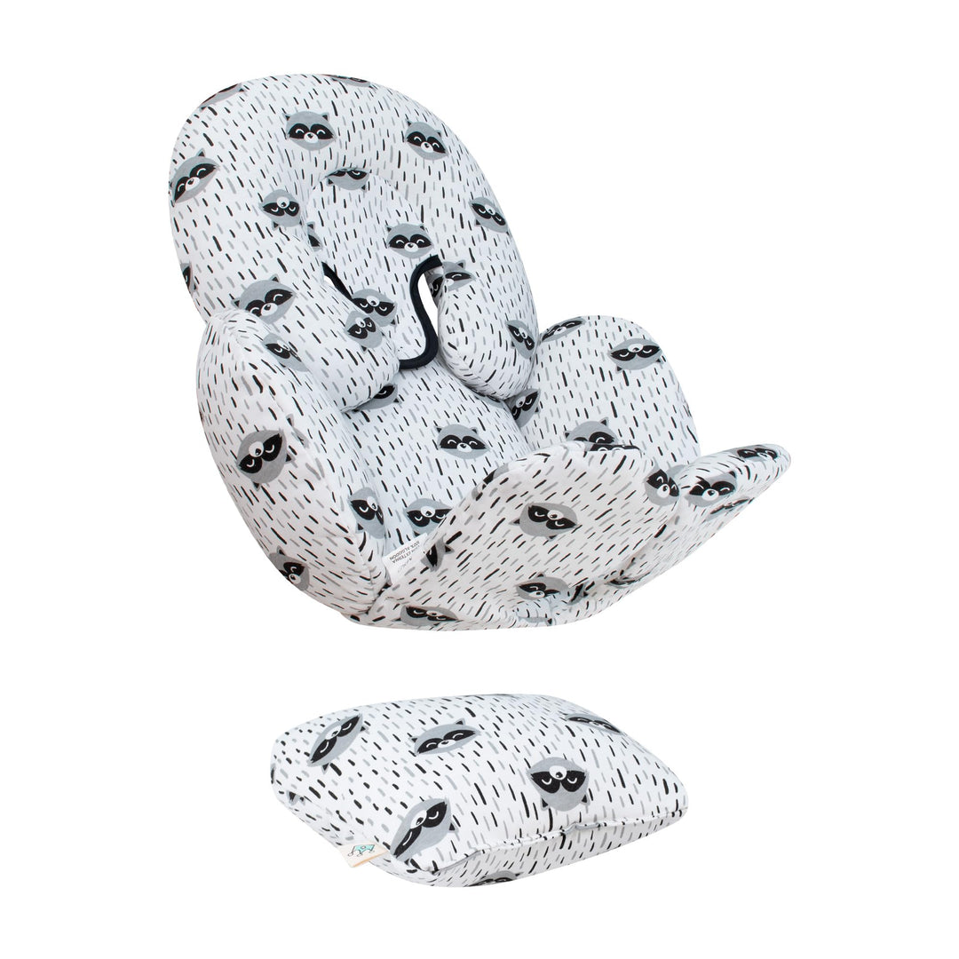 JYOKO Kids Sitzverkleinerer Antiallergikum Universal Baby 100% Baumwolle (Raccoon, Enthält Kopf-, ei