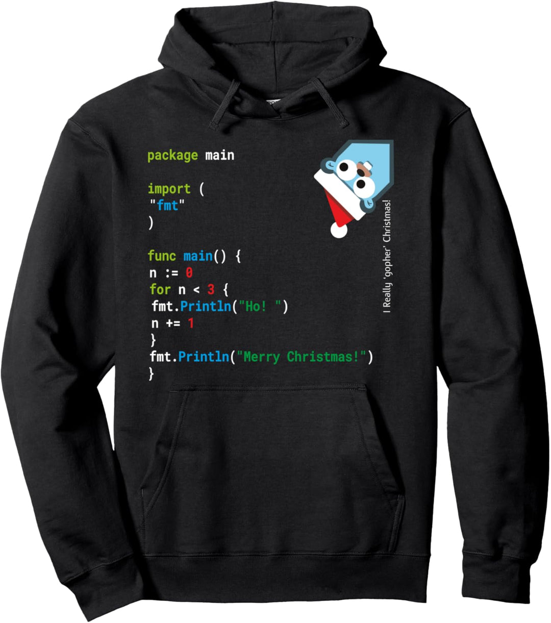 Funny Christmas Xmas Go / Golang Pullover Hoodie