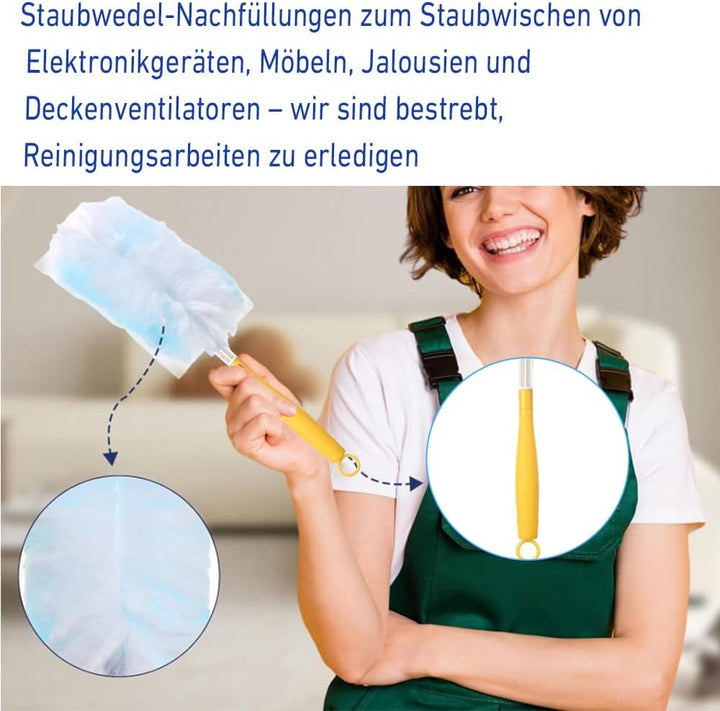 102 Stück Staubmagnet Kompatibel mit Swiffer Staubmagnet Nachfüllpack,Einweg Magnet Staubwedel für S