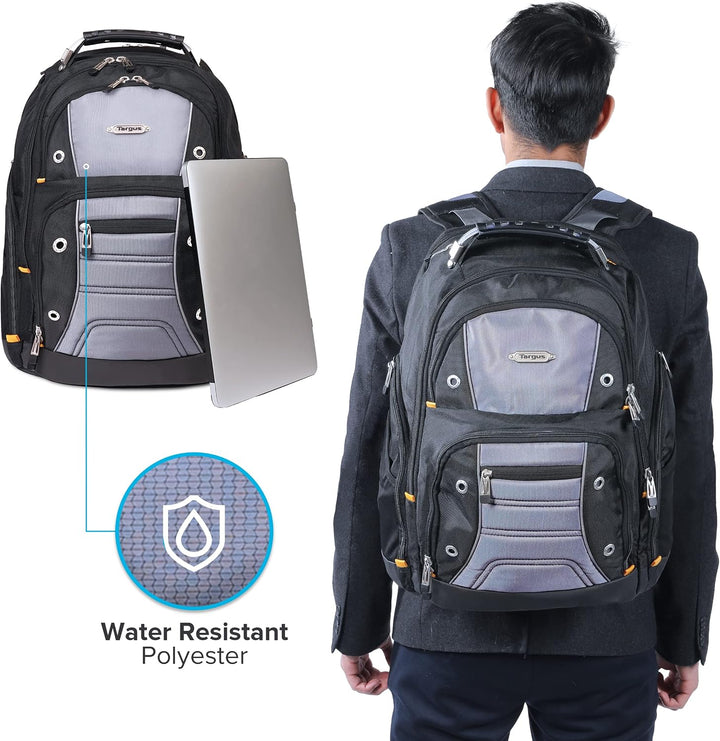 Targus DrifterTrek Backpack with USB Power Pass-Thru Port Schwarz/Grau 16" Zoll, Schwarz/Grau 16" Zo