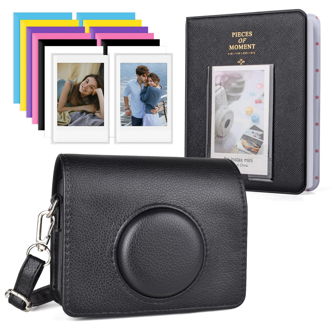HIYQIN Fuji Mini Evo Kamera Tasche mit Fotoalbum/Zubehör - Schützende Ledertasche Kompatibel mit Fuj