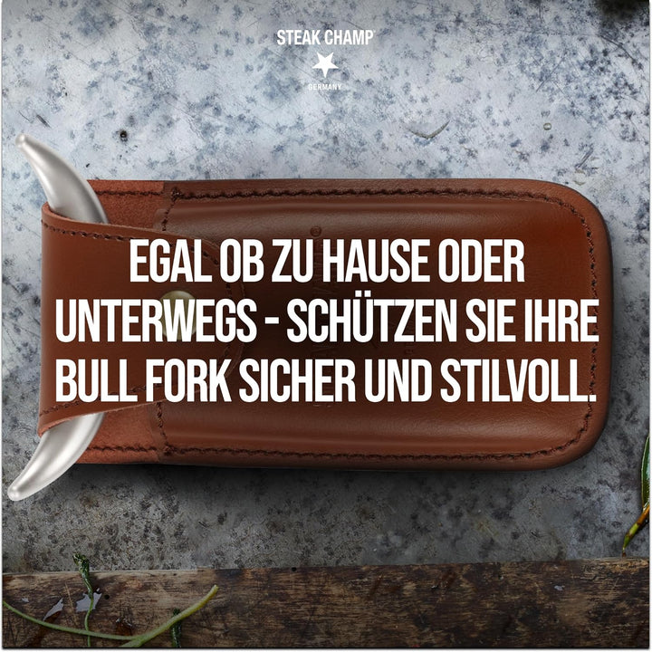 Steak Champ Leder Holster für Bull Fork Fleischgabel: Ledertasche für Gabel, zum Befestigen am Gürte