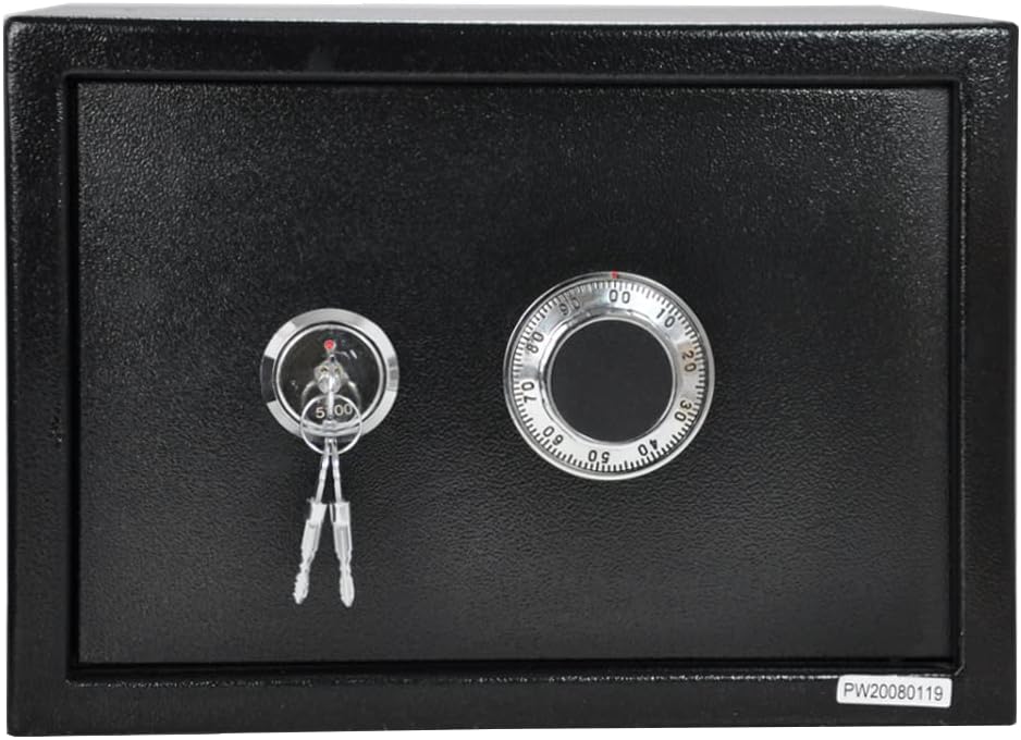 Tresor Möbeltresor Safe Mechanisches Kombinationsschloss + Doppelbartschloss Schranksafe Geldschrank