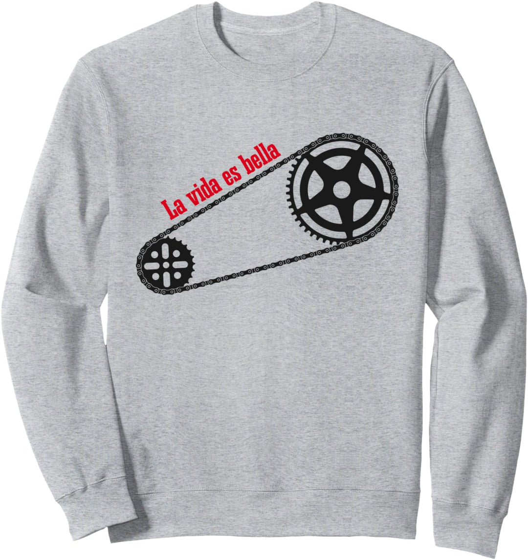Das Leben ist schön auf dem Fahrrad Sweatshirt