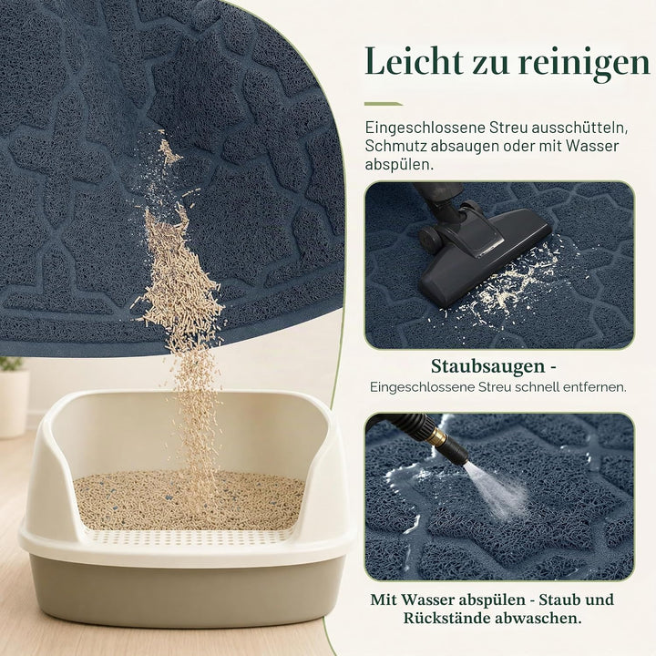 Yimobra Fangmatte für Katzentoilette, leicht zu reinigen, rutschfest, wasserabweisend, weiche Hausti