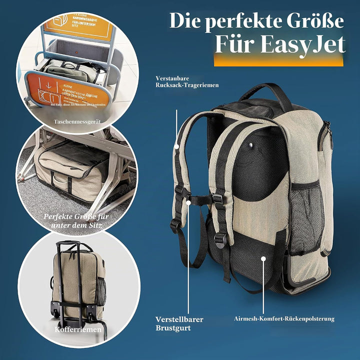 Cabin Max für Easyjet Handgepäck 45x36x20 Rucksack, Reisetasche für unter den Sitz, Handgepäck Tasch